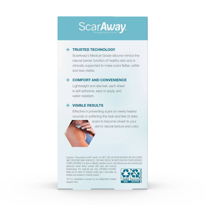 ScarAway Clear Silicone Scar Sheets - 6ct