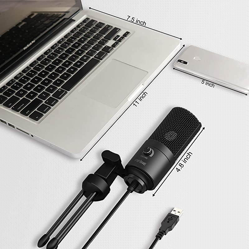 USB Microphone Metal Condenser Recording Microphone for Laptop MAC or Windows Cardioid Studio Recording Vocals Voice OversStreaming Broadcast and YouTube VideosK669B