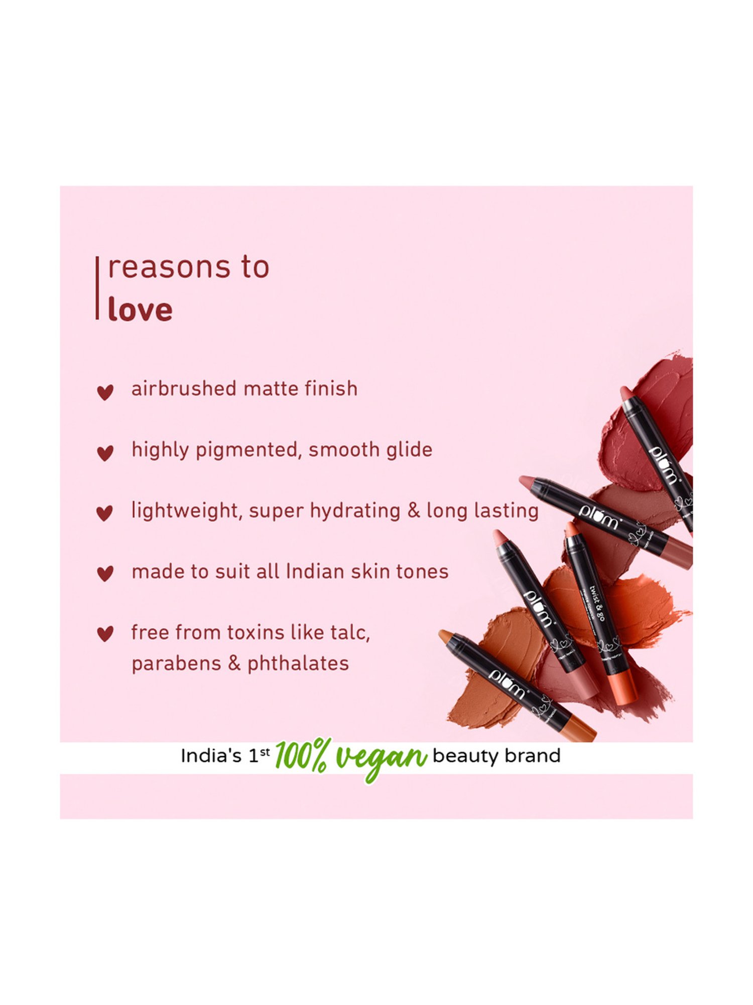 Lenphor Matte Show-Off Lip Crayon Cupid Red - 2.8 gm