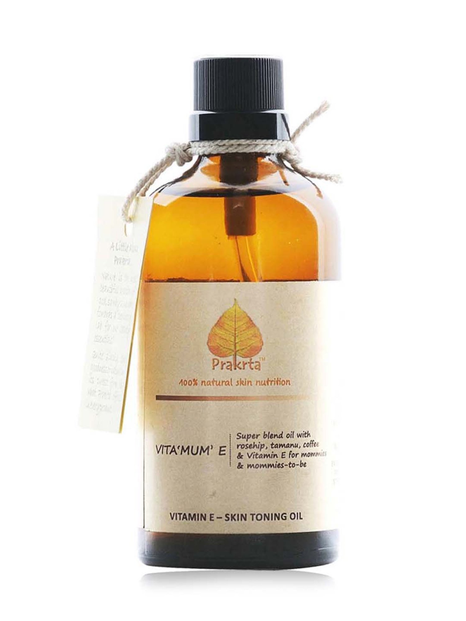 Prakrta Vita 'MUM' E Toning Oil with Vitamin E & Natural Coffee Extract for Stretchmarks - 100 ml