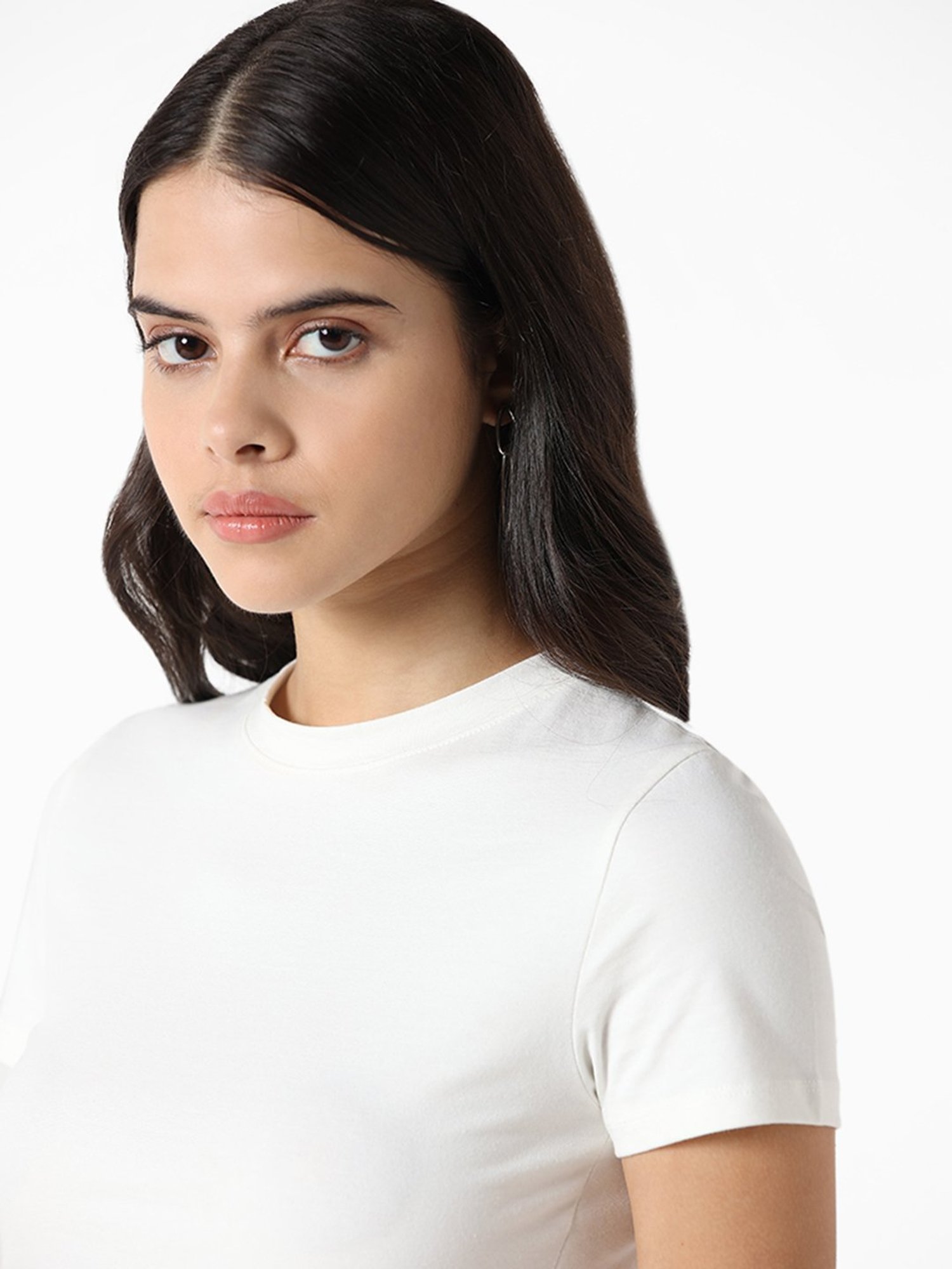 Nuon by Westside Plain White T-Shirt