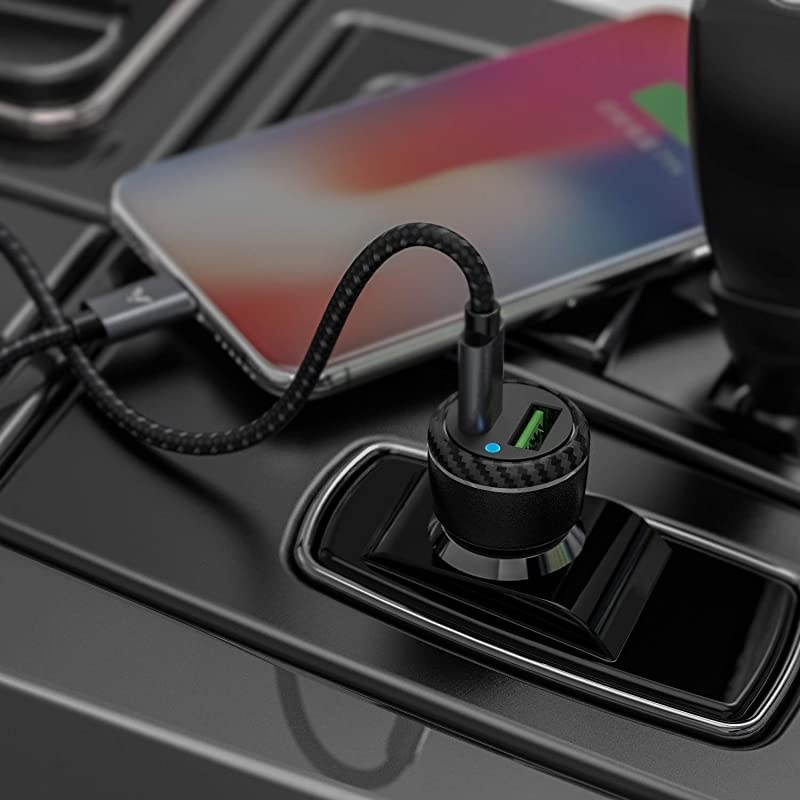 Fast USB Type C PD Car Charger  DualPort 27W Power DeliveryQuick Charge 30 Car Adapter for Google Pixel 5433a XL OnePlus 76 Samsung S20S10iPhone 12 ProiPadwith 33ft USB C Cable