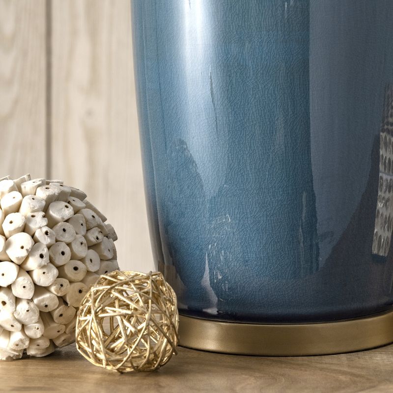 nuLOOM Avon 24" Ceramic Table Lamp Lighting - Blue 24" H x 11" W x 24" D