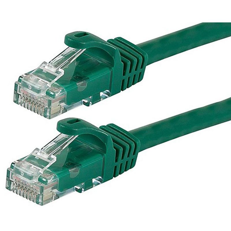 Monoprice Cat6 Ethernet Patch Cable - 2 Feet - Green | Network Internet Cord - RJ45, Stranded, 550Mhz, UTP, Pure Bare Copper Wire, 24AWG - Flexboot