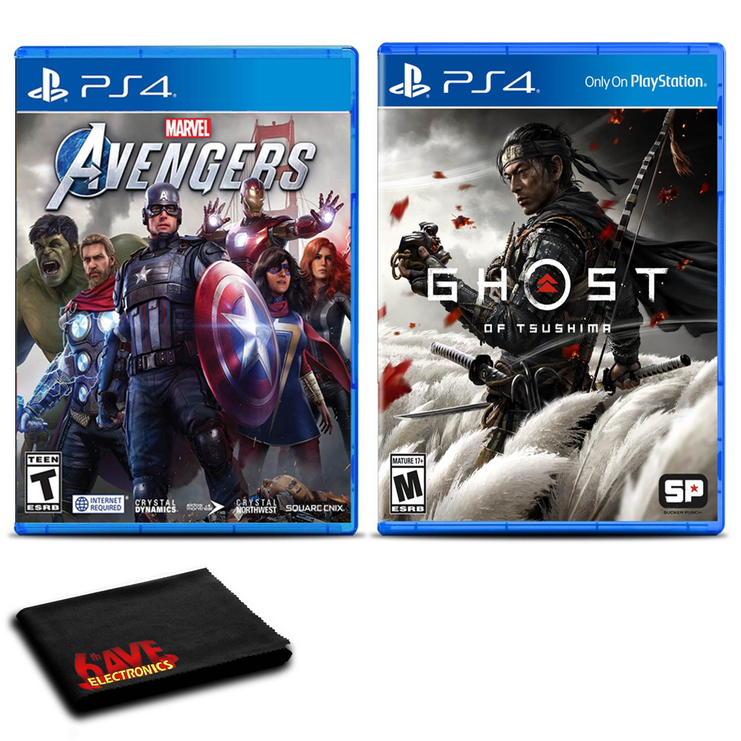 Marvels Avengers and Ghost of Tsushima for PlayStation 4 - Two Game Bundle