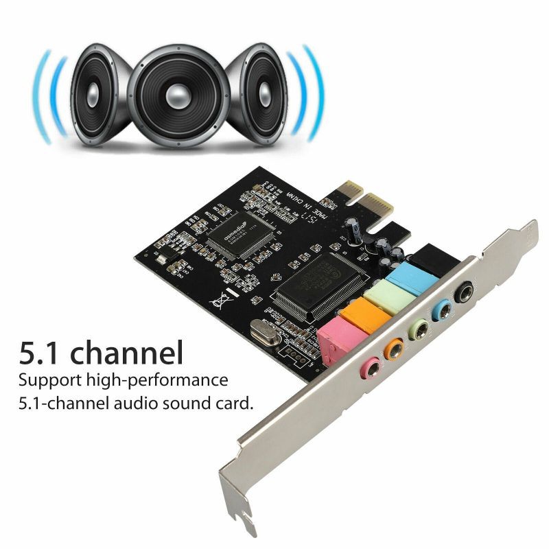 High Performance PCI Express PCI-E 5.1 Ch 4/6 Channel Audio Digital Sound Card