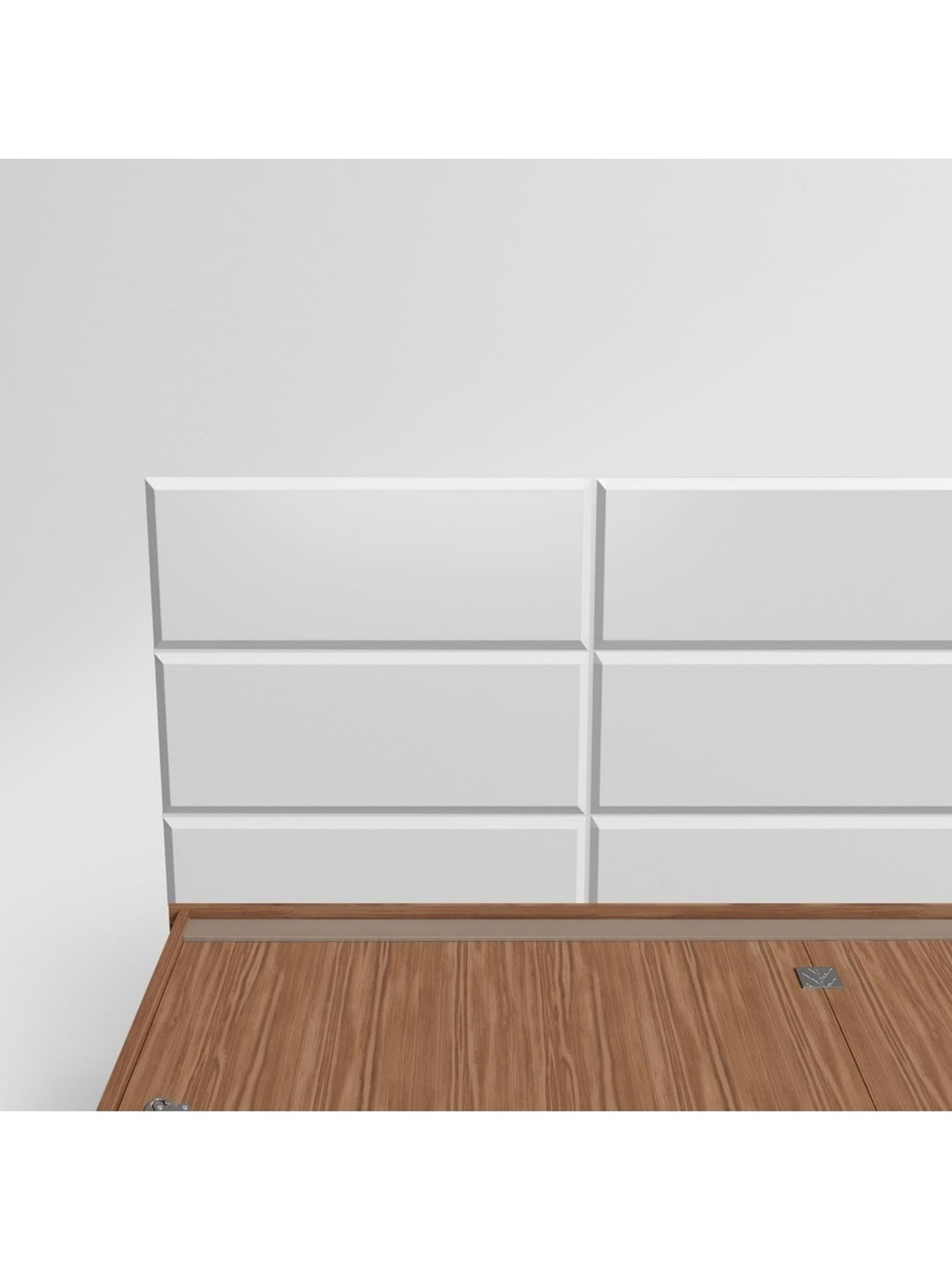 Godrej Interio Chocolate Wee White Engineered Wood Queen Bed with Box Storage