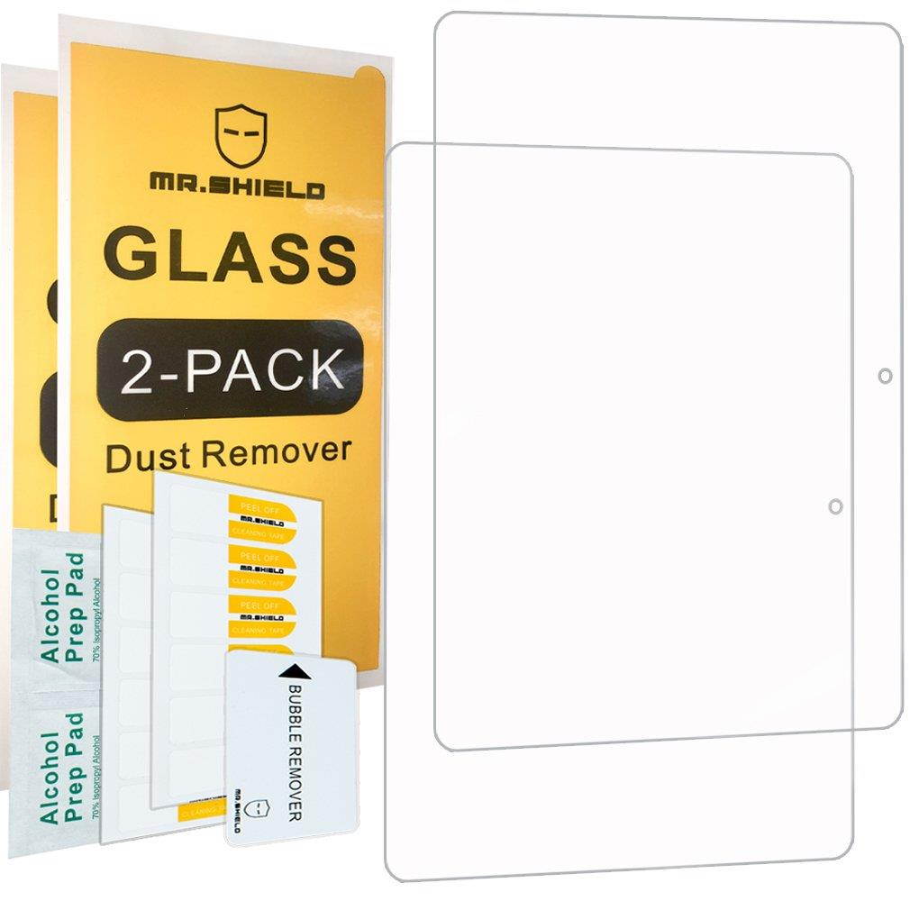 [2-PACK]-Mr Shield For Huawei MediaPad T3 10 Inch / 9.6 Inch [Tempered Glass] Screen Protector [0.3mm Ultra Thin 9H Hardness 2.5D Round Edge] with Lifetime Replacement Warranty