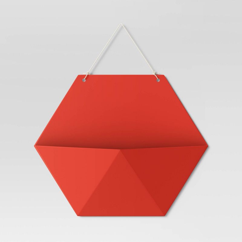 Hexagon Wall Pocket Shelf Red - Room Essentials™