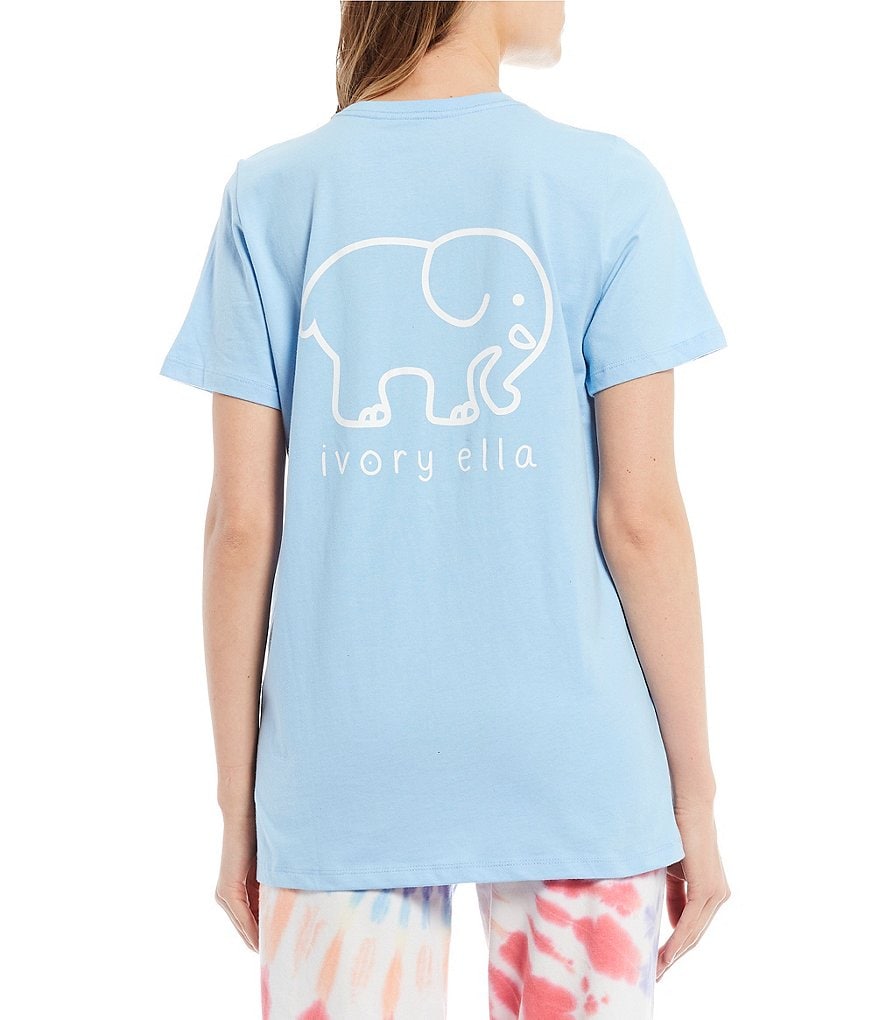 Ivory Ella Short Sleeve Organic Cotton Graphic Pocket Tee