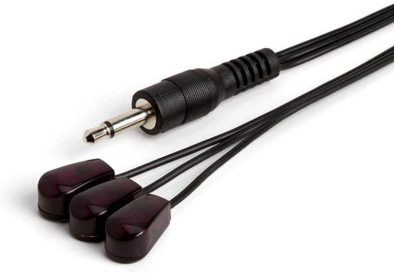 Cmple Triple IR Emitter Extender Mini Stick-On Infrared Emitters Blink Eye, Remote Control Extension Cable 3.5mm 10 Feet