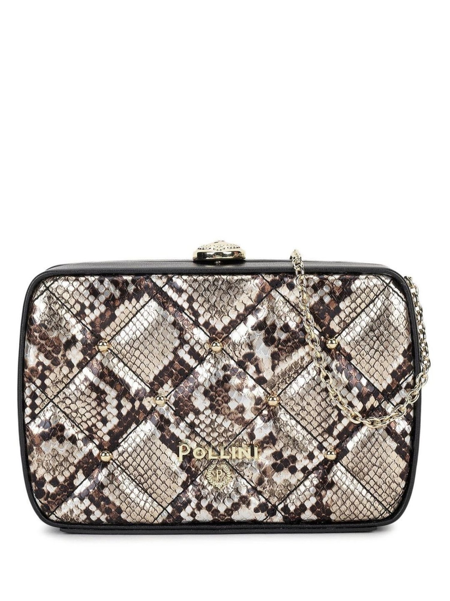 Pollini Brown Soft Animal Effect Small Cross Body Bag