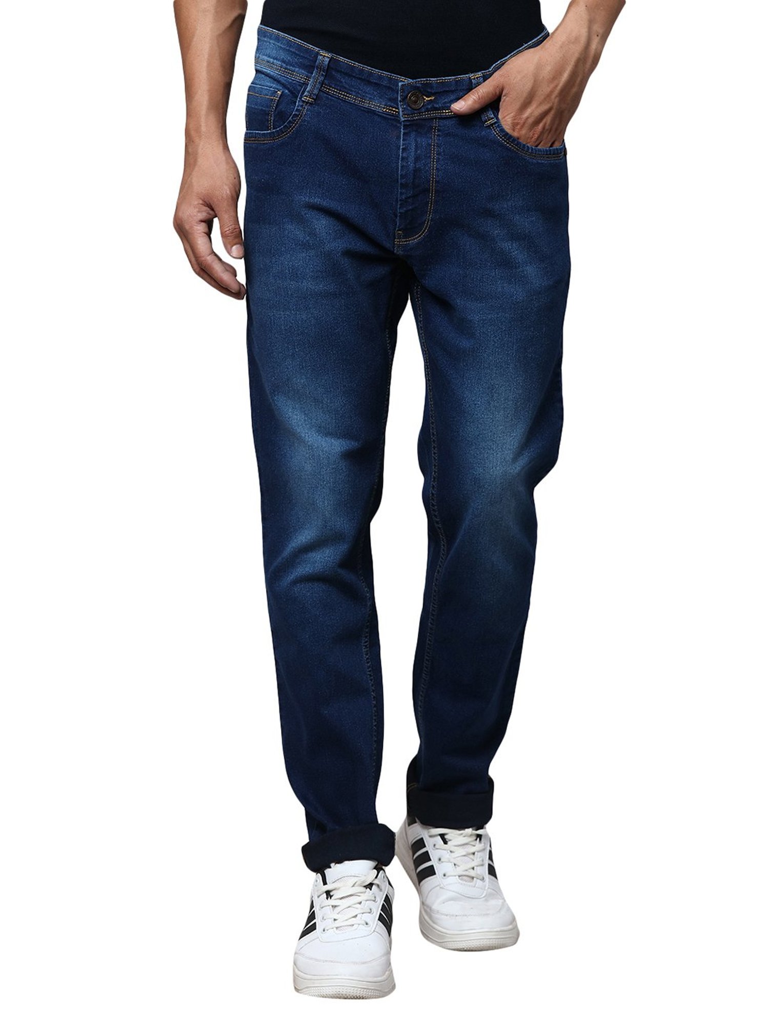 American Eagle Blue Cotton Regular Fit Jeans
