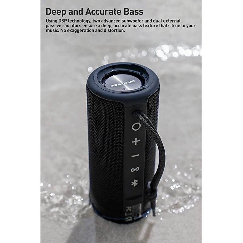 Outdoor Portable Bluetooth Speakers Waterproof Wireless Speaker Black