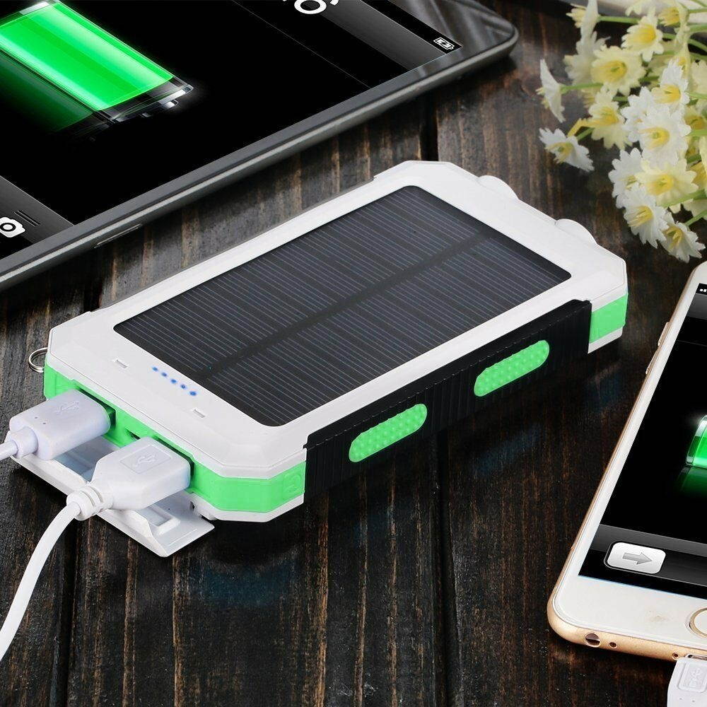 9000000mAh Waterproof 2 USB Portable Solar Battery Charger Solar Power Bank WTG