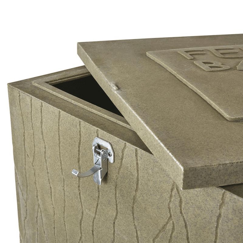 Banks Outdoors Gravity Fed Post Mounted Weatherproof Feed Bank Deer and Game Hunting Feeder with 300 Pound Capacity, Green