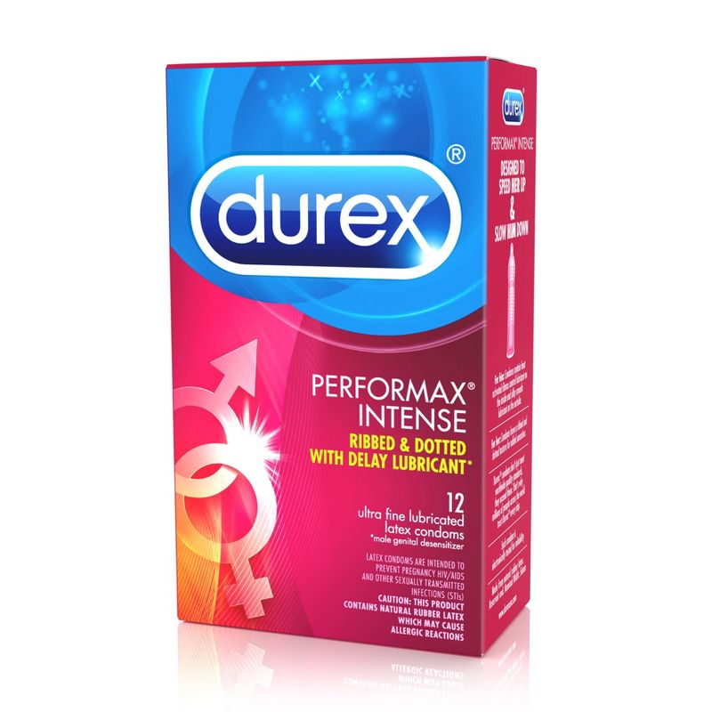 Durex Performax Intense Ultra Thin Lube Condoms - 12ct