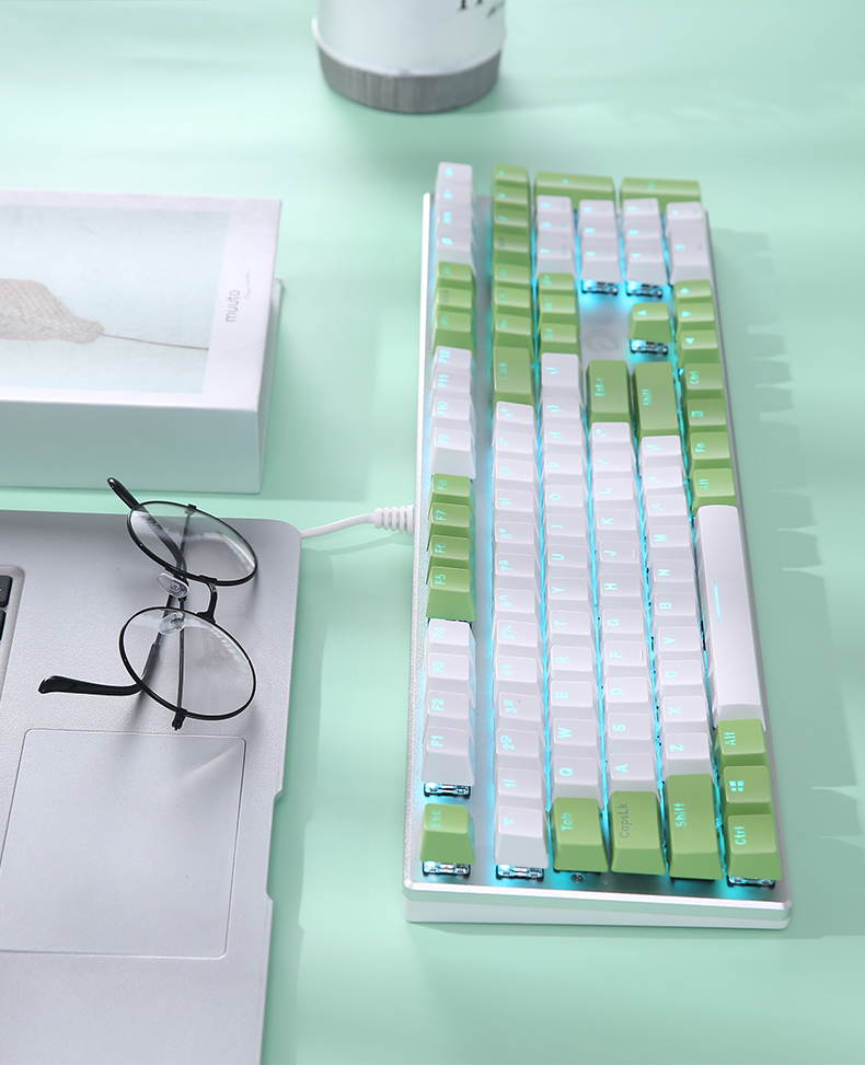 Glorious Modular Mechanical Gaming Keyboard (GMMK)- Barebone Edition (DIY Assembly Required) (Full Size, Black) + Glorious Black Aura Keycaps (Bundle)