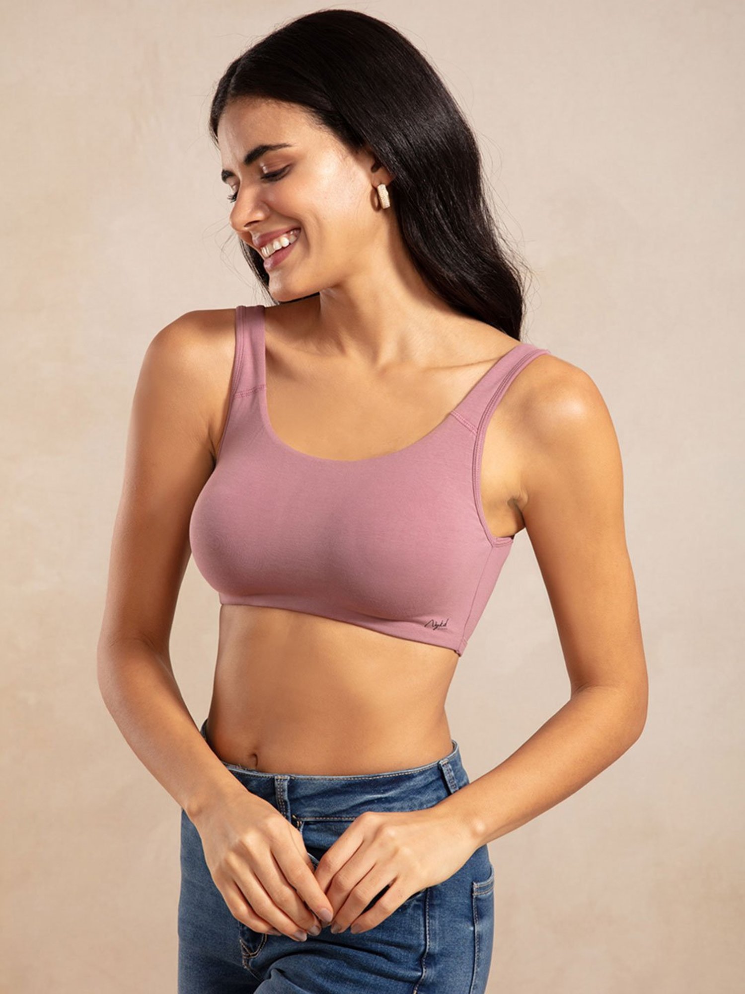 Nykd Mauve Soft Cup Easy-Peasy Non Wired Non Padded Everyday Bra