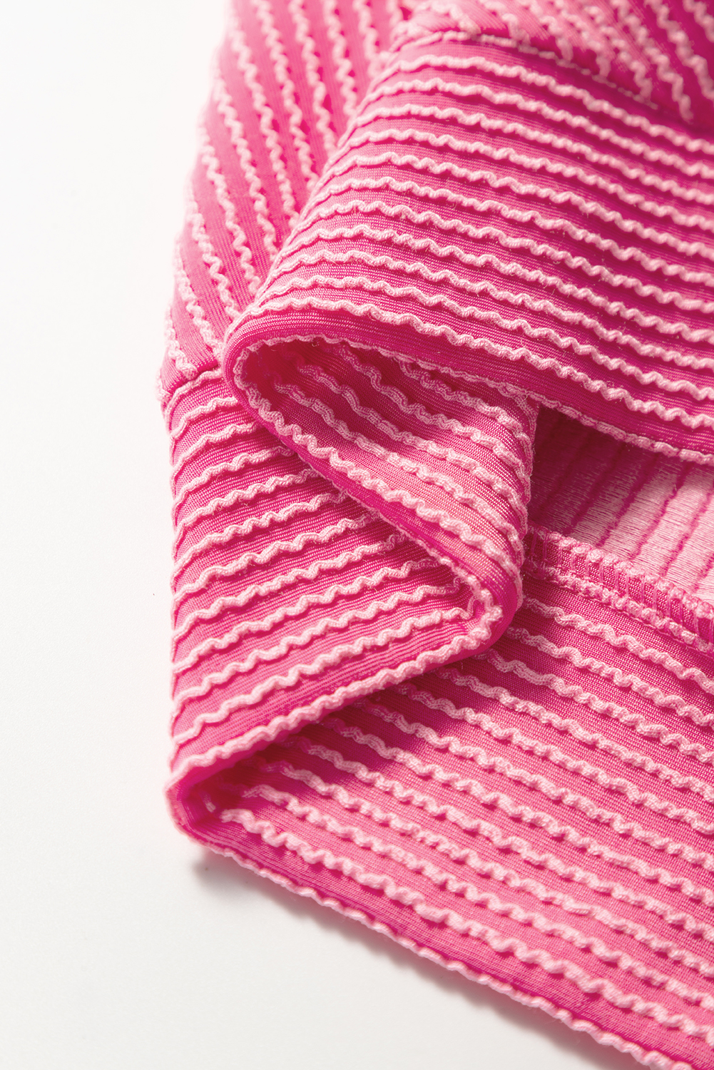 Green Solid Color Quilted Long Sleeve Top and Wide Leg Pants Set