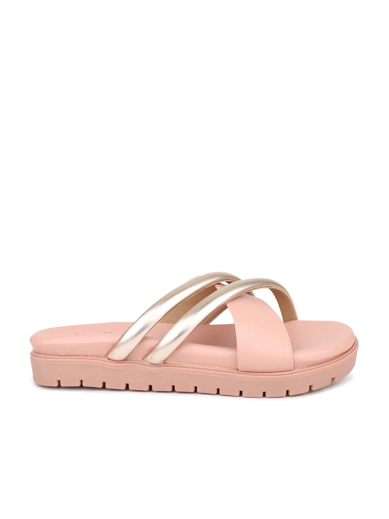 Inc.5 Women's Peach Cross Strap Sandals