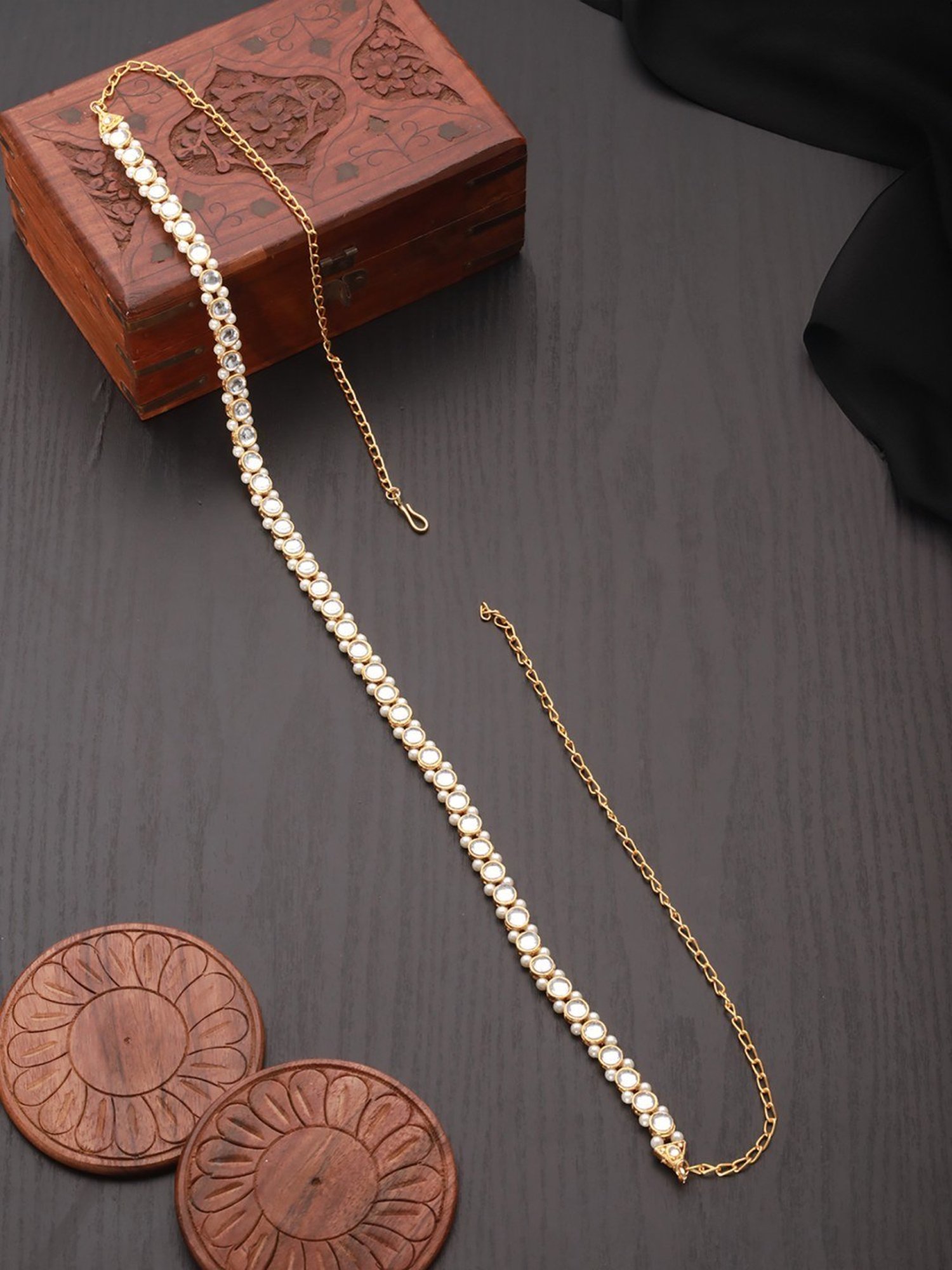 Aatmana Royal Golden Kundan Waist Belt