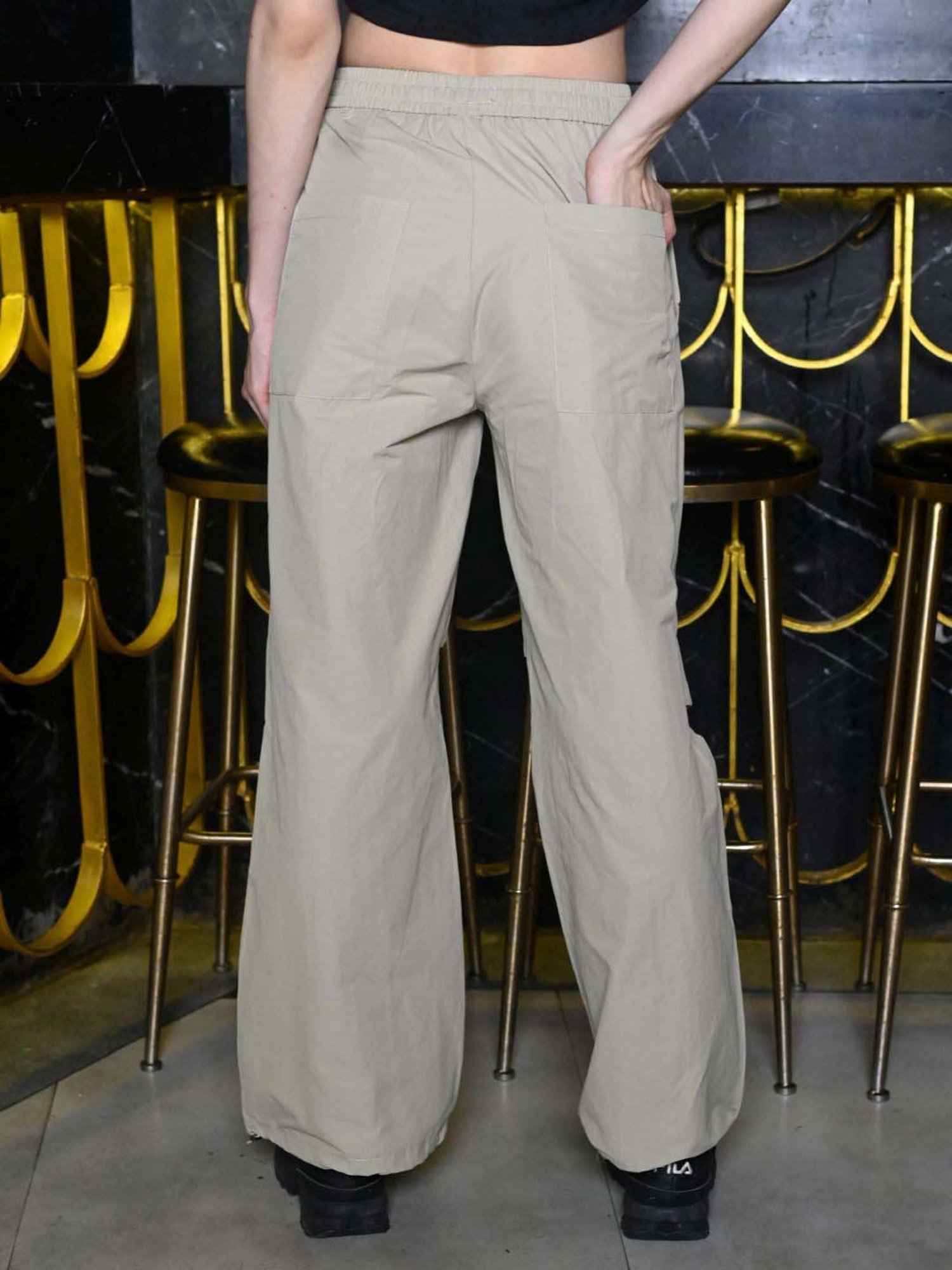 Odette Green High Rise Flared Pants