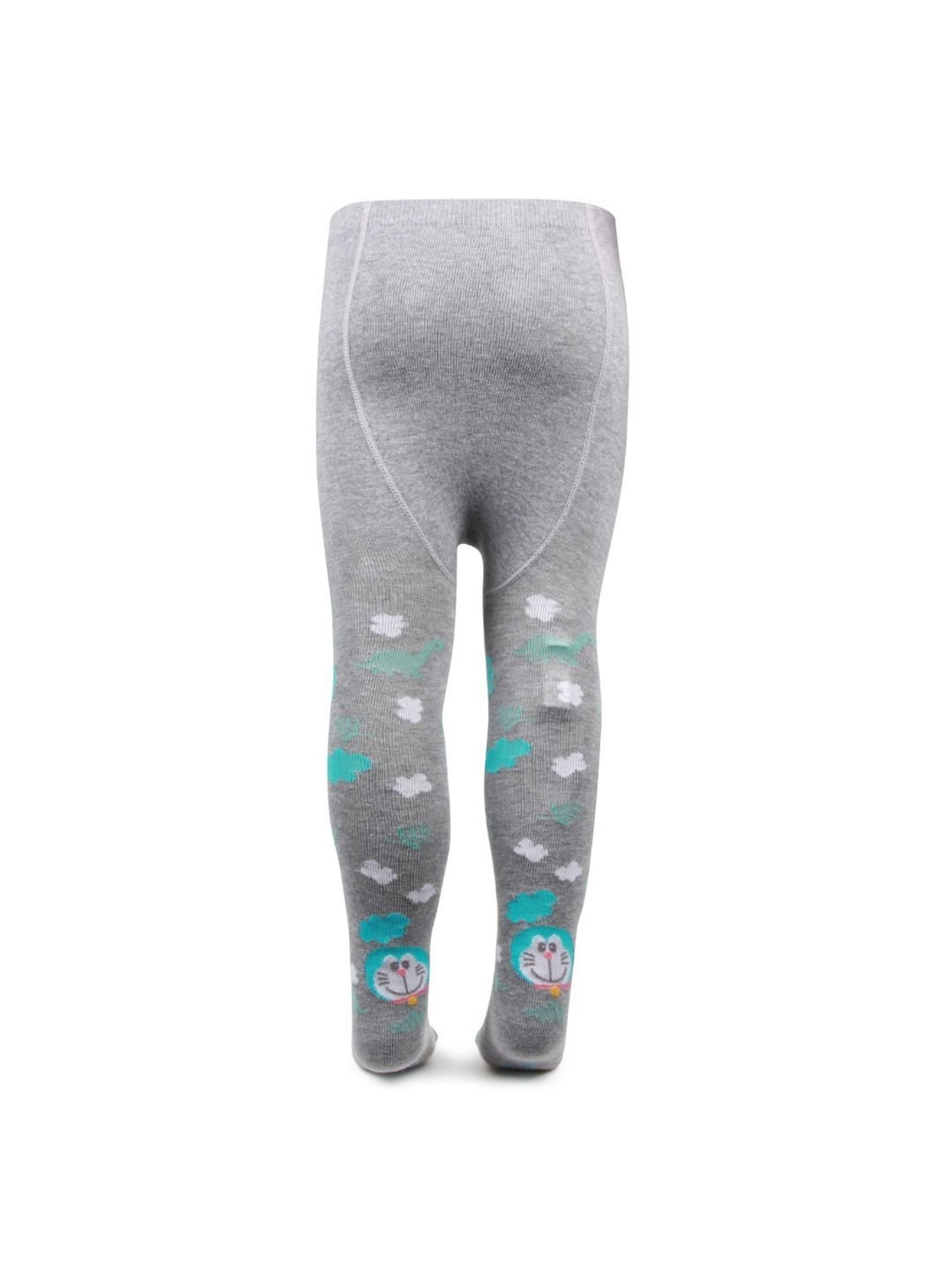 Bonjour Boys Light Grey Doraemon Print Tights