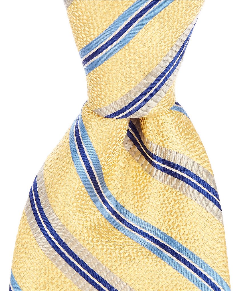 Cremieux Rope Stripes Traditional 3 1/4#double; Silk Tie