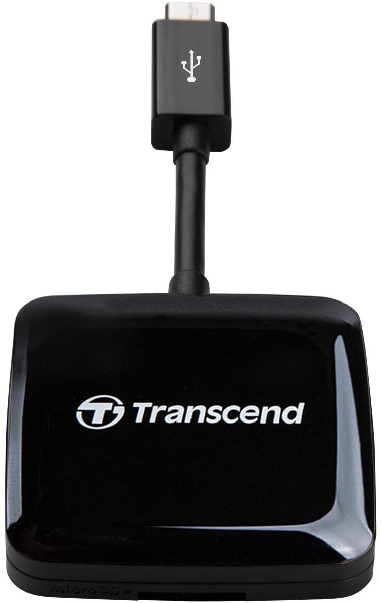 Transcend USB 2.0 OTG Card Reader, Black (TS-RDP9K)
