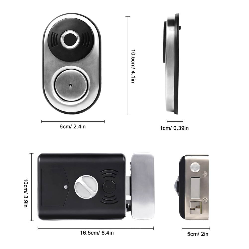 Smart Fingerprint Lock Door Entry Electronic Portable Home Office Easy Install (#B HF-014B Fingerprint)