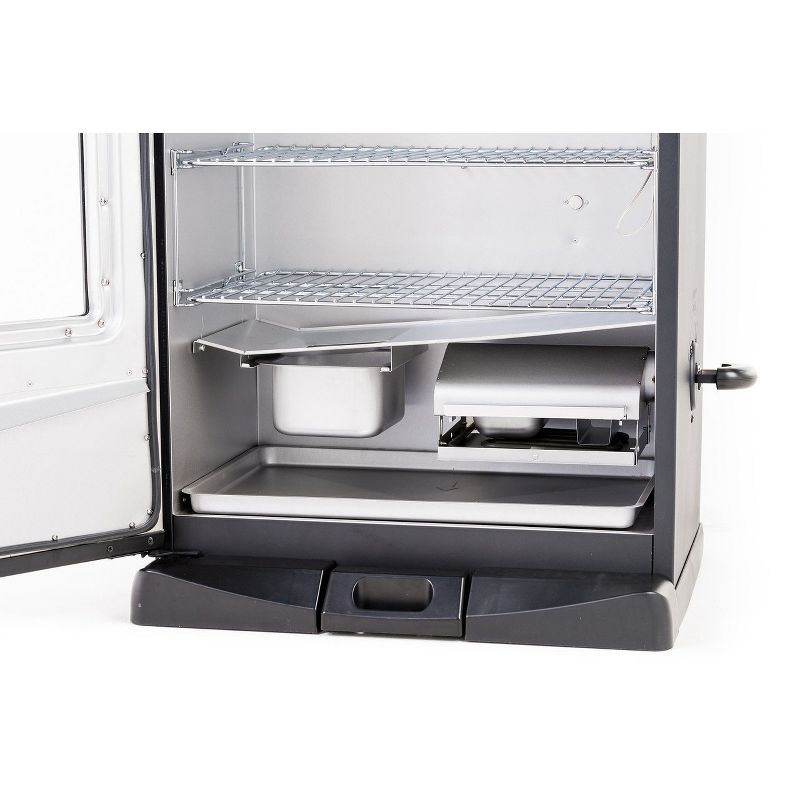 Masterbuilt 20075315 20in x 25in x 40in Digital Electric BBQ Food Meat Smoker with Remote Control, Thermostat, Meat Probe Thermometer, and Full Window