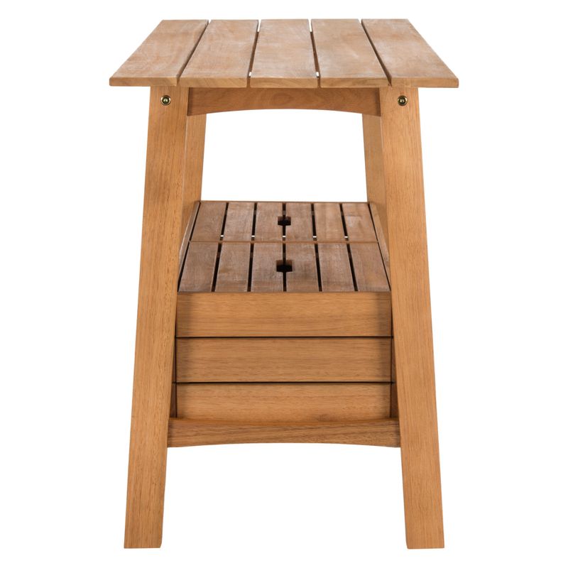 Bertie Tea Trolley - Teak - Safavieh