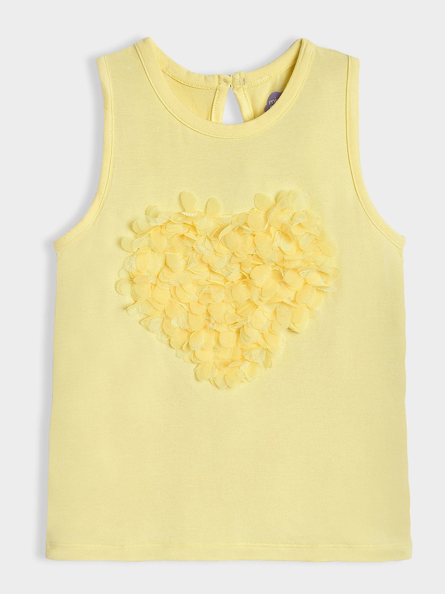 MiArcus Kids Yellow Applique T-Shirt