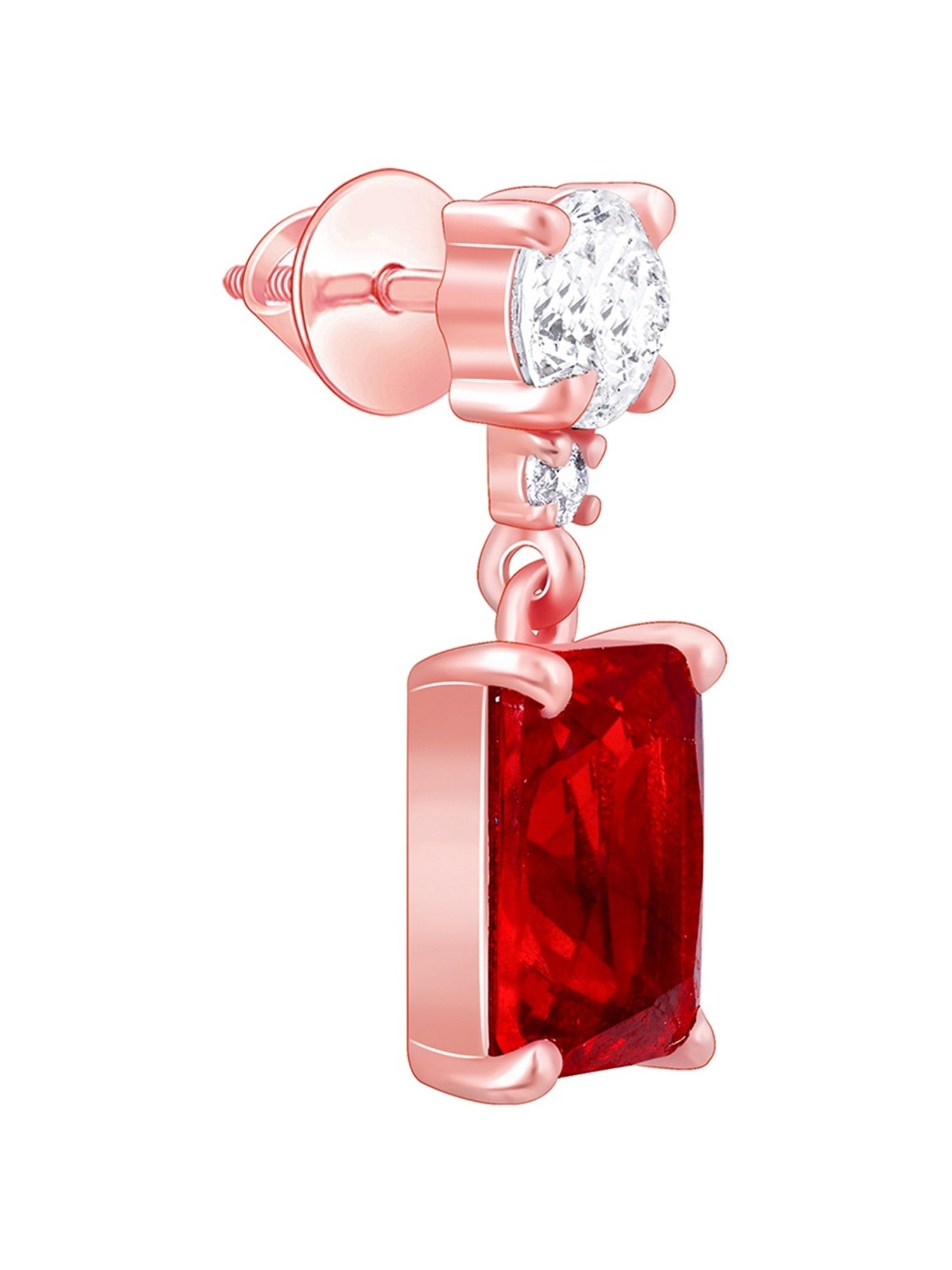 GIVA 92.5 Sterling Silver Rose Gold It's You Drop Earrings