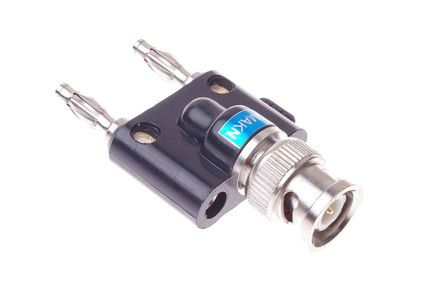 SMAKN&reg; Adapter BNC male to Y dual 4mm banana bullet plug Binding posts