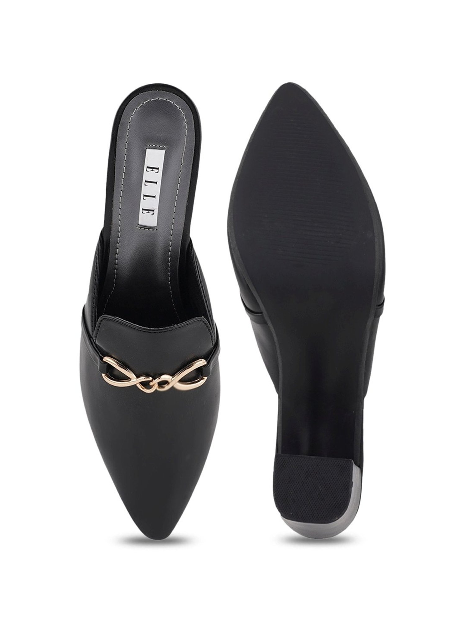 Elle Women's Black Mule Shoes