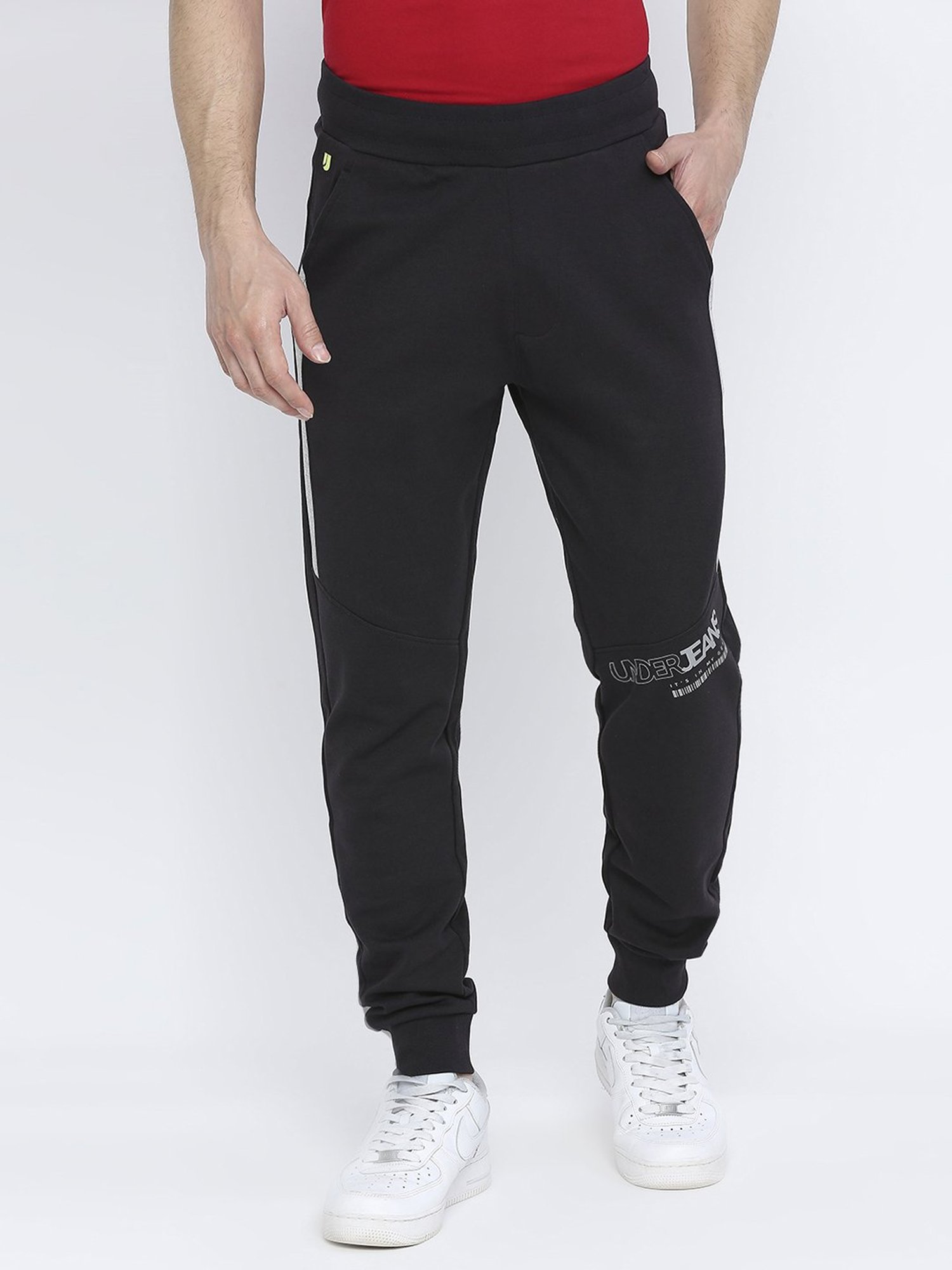 UnderJeans by Spykar Navy Regular Fit Joggers