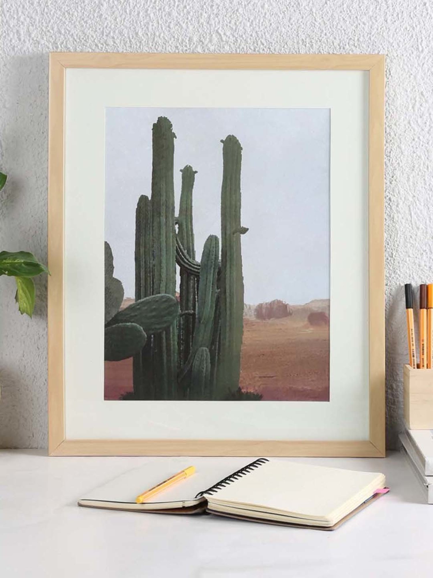 House This Green & White Digital Print Wood Wall Art