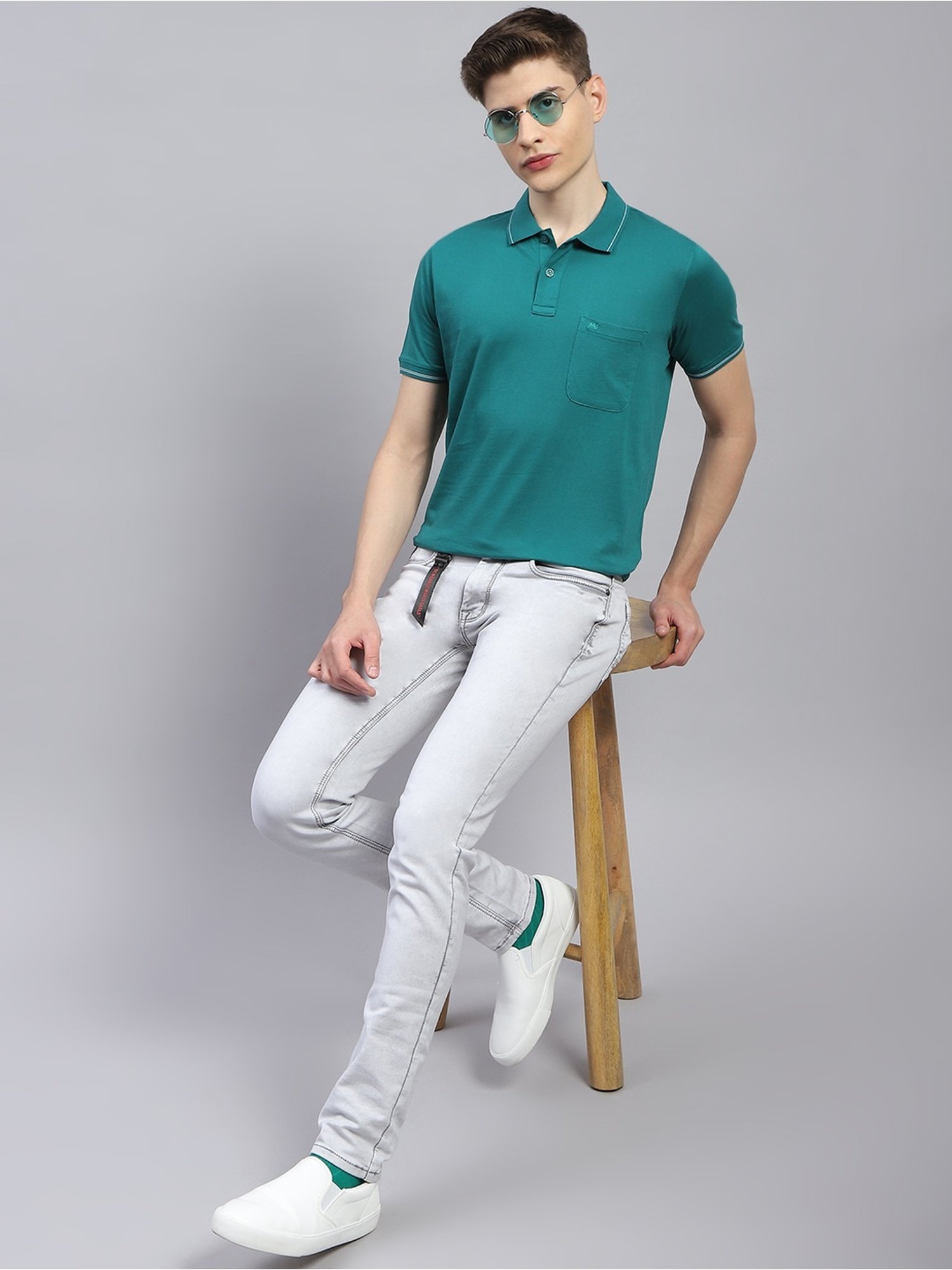 Monte Carlo Green Regular Fit Polo T-Shirt
