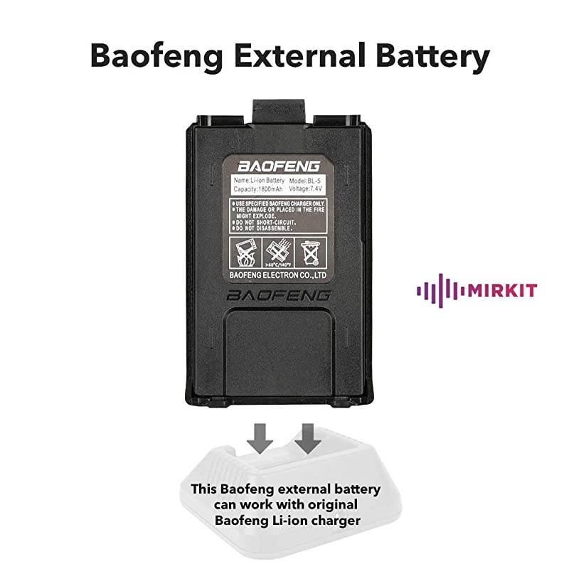 Baofeng Battery BL5 74V 1800 mAh Big Capacity Liion for DM5R UV5R UV5R Plus UV5RE BFF8HP UV5R V2+ Plus UV5RTP Series Two Way Radio by  Store