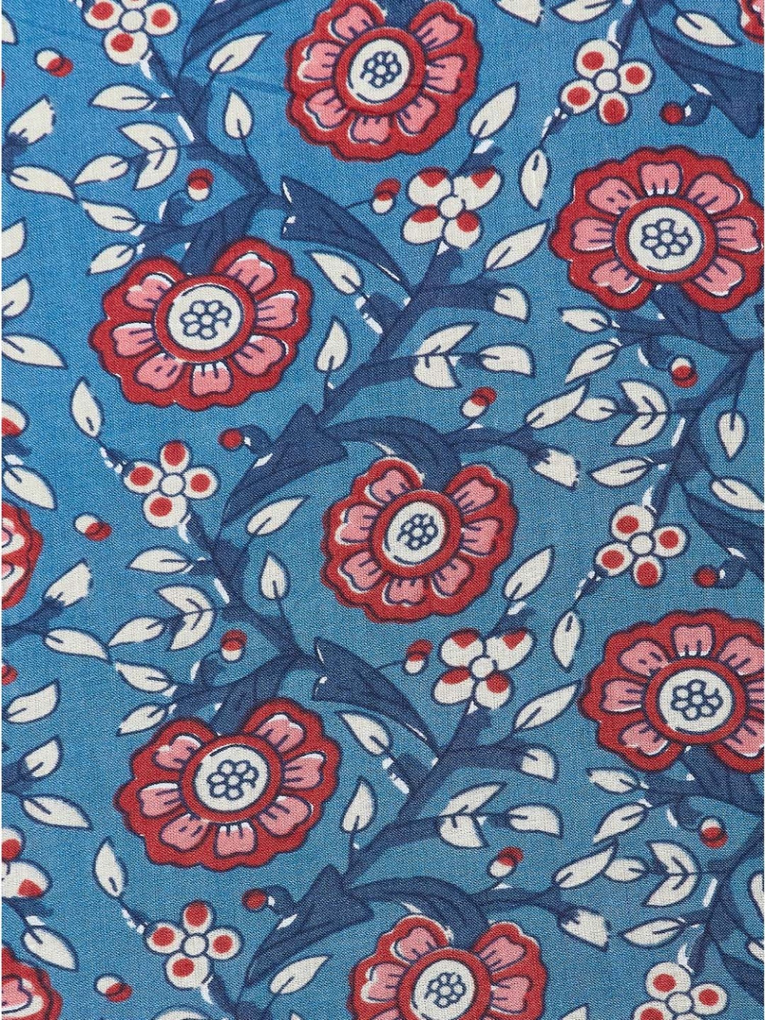 Rangmanch by Pantaloons Blue Cotton Floral Print Kurta Palazzo Set