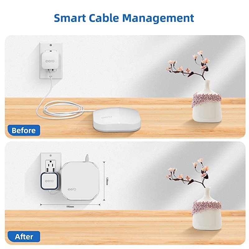 Wall Mount Brackets for EERO Pro WiFi SystemSimple and Useful DesignedSpace SavingSturdy Wall Mount Holder Without Messy Wires or Screws 2 Pack