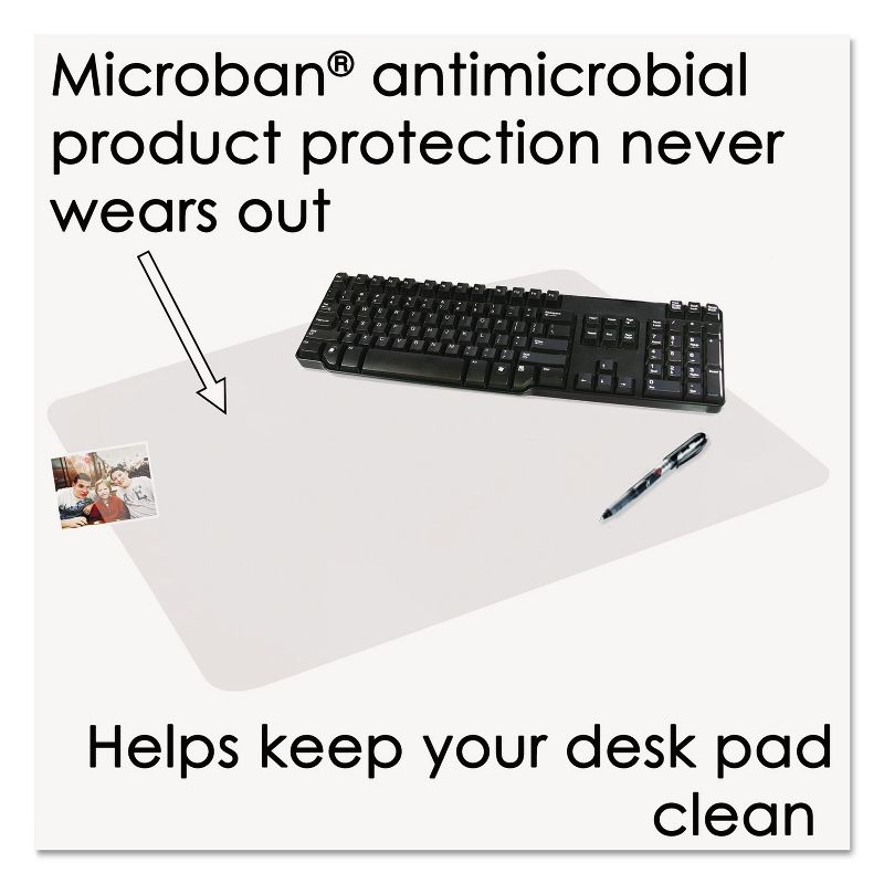 Artistic KrystalView Desk Pad with Microban Matte Finish 36 x 20 Clear 60640MS