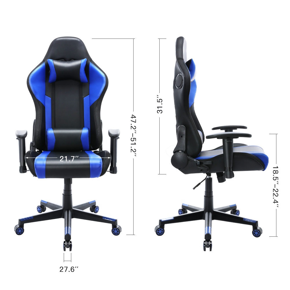 YOUTHUP Gaming Chair with RGB LED Lights, Racing Style Recliner Swivel Video Computer Chair with Bluetooth Speakers, Adjustable Ergonomic High Back, PU Leather with Headrest and Lumbar Support, Pink