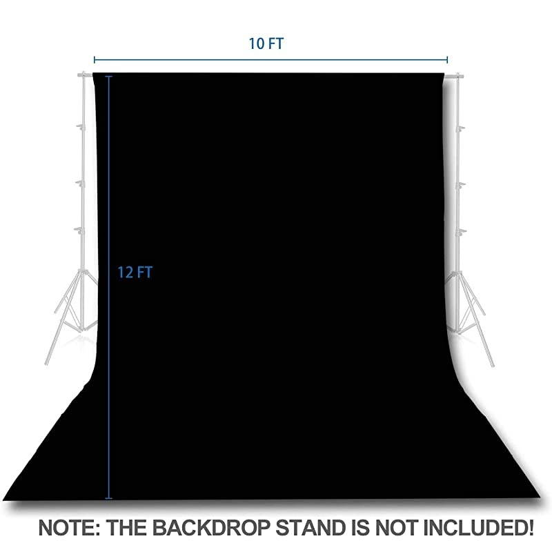 Photo Studio 10 x 12ft White Backdrop Screen, Seamless Chromakey Backdrop Muslin Background Screen for Photography