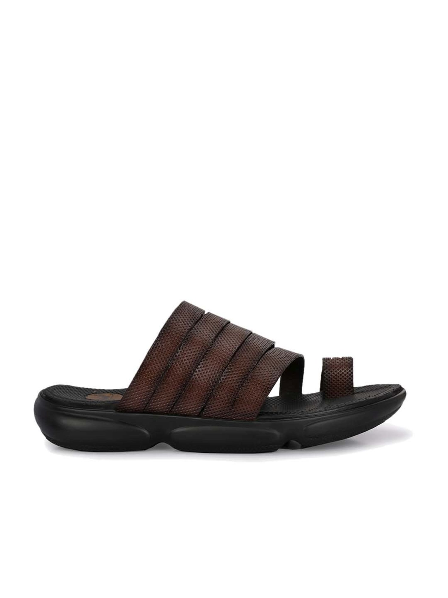 Hitz Men's Brown Toe Ring Sandals