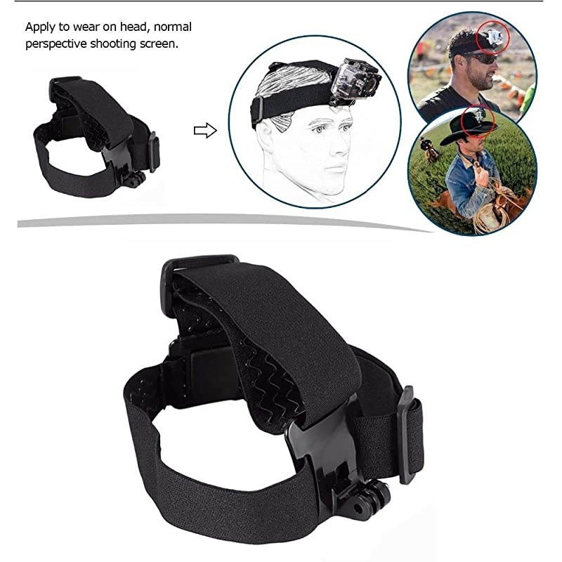 MultiFunction Adjustable Belt Cellphone Selfie Head Mount Strap for Sony Action CamGopro HeroCell PhoneiPhone XR XS Max X 8 7 6 Plus