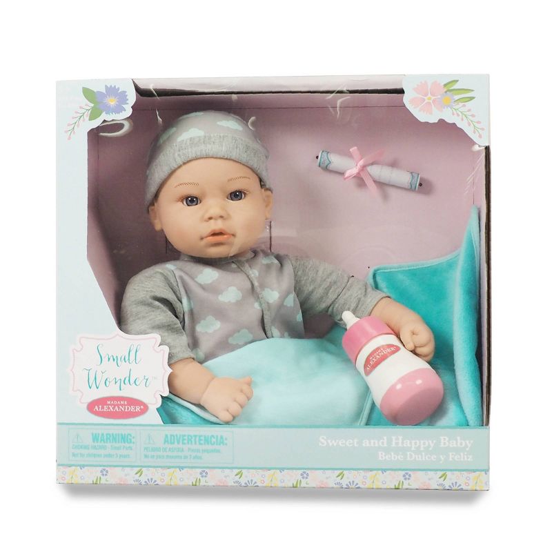 Madame Alexander 18" Small Wonders Sweet & Happy Baby Bedtime Set- Boy