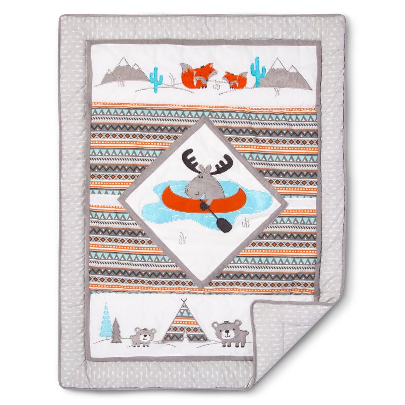 Trend Lab Crib Bedding Set - Moose Canoe - 4pc